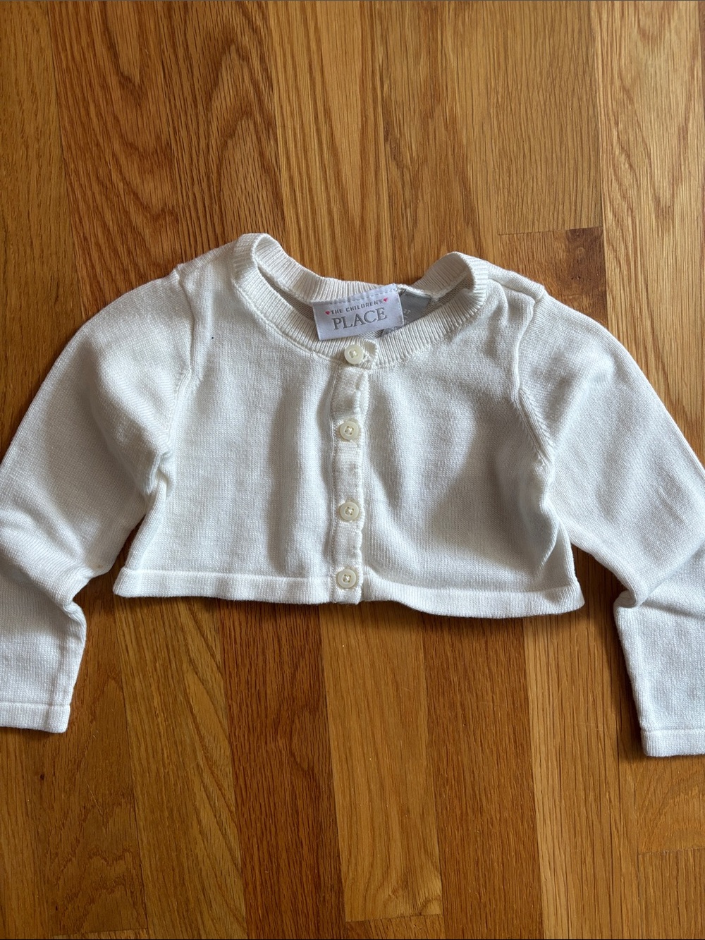 2T The Children's Place White Cropped Cardigan